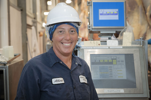 Worker in front of computer